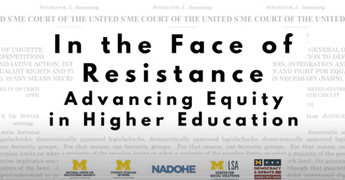 In the Face of Resistance: Advancing Equity in Higher Education event